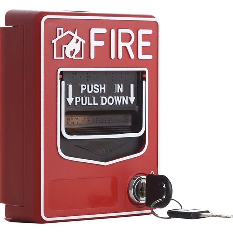 9-28VDC Manual Conventional Call Point Fire Reset Push Down Emergency Alarm (1/5)
