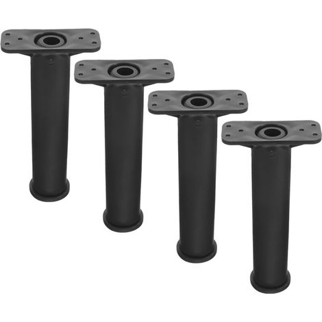 Pieds de lit réglables en acier – Lot de 4 supports centraux renforcés avec hauteur ajustable (50–75 cm), pour sommier ou cadre de lit (1/5)