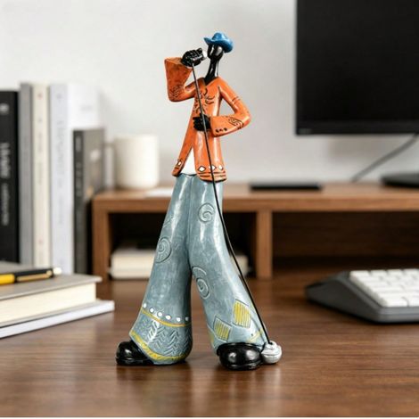 Sculpture de table groupe de jazz multi-styles, figurine de musicien vintage, décoration élégante pour bureau, bar, studio de musique, cadeau de fête (1/4)