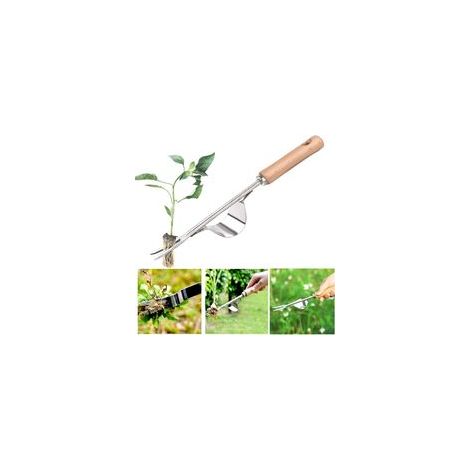 Désherbeur Manuel, Désherbeur en Acier Inoxydable, Jardinage de Désherbeur à Main, Utilisé pour Le Désherbage Rapide des Sols et des Jardins Y-Shape Manuelle Désherbage Racine Fourche H778 (1/5)