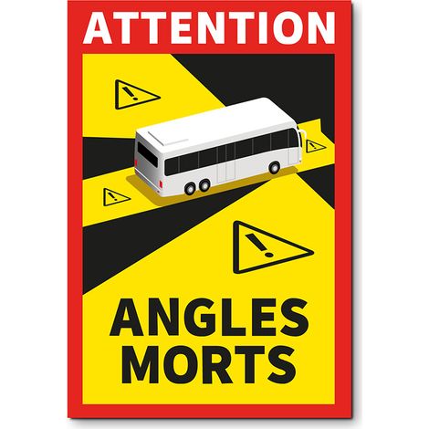 Autocollants Angles Morts Bus Signalisation Sécurité Bus Obligatoire - Edm
