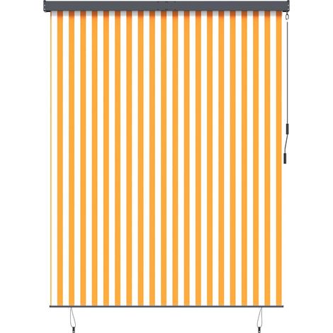 Store Roulant Extérieur Orange et blanc 200 x 250 cm tissu CFW2307347 (1/5)