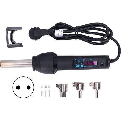 Sèche-cheveux thermique portable 700W, pistolet à air chaud réglable avec buse, débit 120L/min, prise UE 220V, kit électronique (1/5)