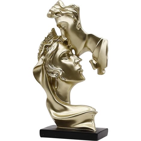 1 Statue, Figurine décorative, Sculpture abstraite, Résine peinte à la main, Déco salon bureau chambre