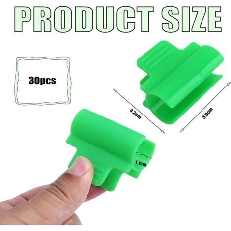 Clips en Plastique pour Serre,30 Pièces Pince pour Serre de Jardin Serre Film Pinces Fixations Clips de Serrage pour Plantes, Filet, Tunnel, Cadre D'ombrage