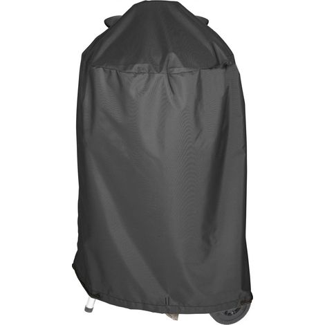 Housse de barbecue ronde polyester noir 70x80 cm (1/3)