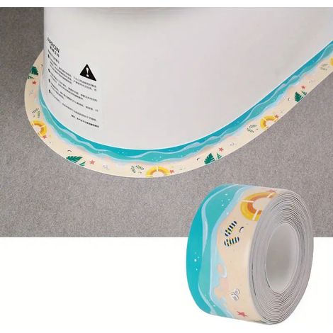 rouleau de ruban calfeutrage pour salles bains et cuisines baignoires toilettes accessoires salle bain cm x m 1 3 7 5 (1/2)