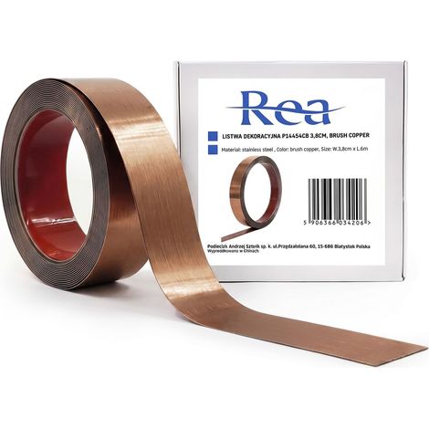Baguette Décorative Adhésive Rea P14454Cb Brush Copper 3,8Cm (1/5)