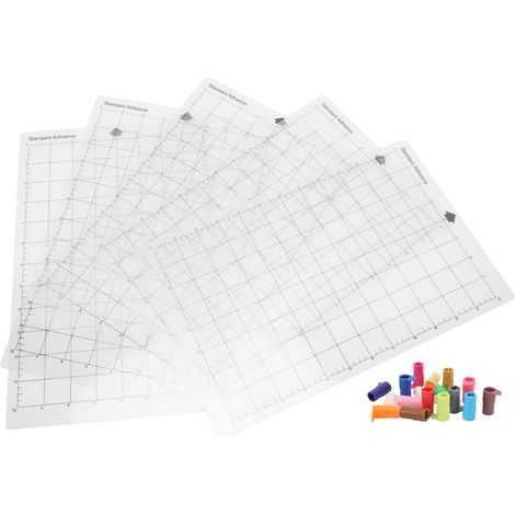 Jeu de 5 tapis de découpe antidérapants avec adhésif, kit de 17 adaptateurs pour marqueurs de remplacement, accessoire de précision pour bricolage et loisirs créatifs (1/5)