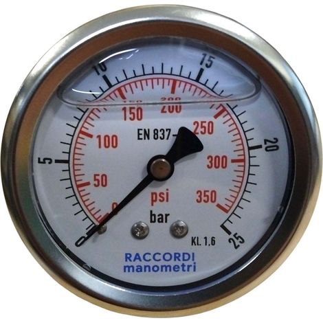Manometro posteriore da 25 bar, filettatura MG3-63 da 1/4". (1/5)
