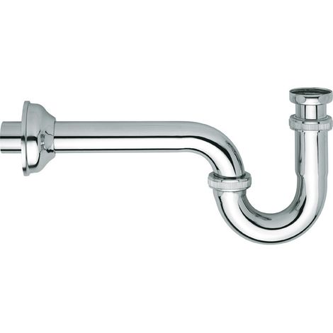 Siphon lavabo laiton en S de 32 cm - 1"1/4 (33/42) Chromé - Cristina Ondyna (1/2)