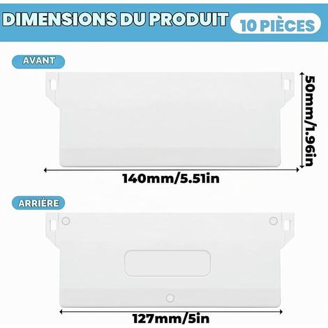 Contrepoids Store Californien Blanc 127x50mm