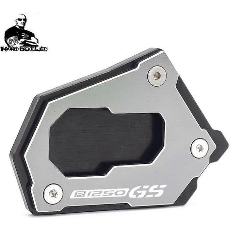 Für BMW R 1200 GS LC, R1200 GS, R1250 GS, R 1200 GS Adventure (2014–2022): CNC-gefräste Seitenständer-Verlängerungsplatte (R1250 GS, Titan) (1/5)