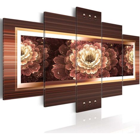 Tableau Imprimé "Gold Gerbera" 50 x 100 cm (1/2)