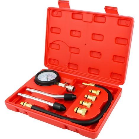 Testeur de compression, testeur de bougie d'allumage, kit d'outils de manomètre pour tester moto, voiture, moteur hors-bord tronçonneuse motoneige, voiture, moteur à gaz (1/5)