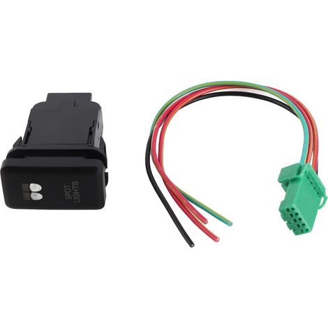 Interrupteur à Bouton-Poussoir, Voiture 12V LED Marche/arrêt Interrupteur à Bascule Interrupteur Bouton-Poussoir Automatique, Interrupteur à Bascule Poussoir (PROJECTEURS) (1/5)