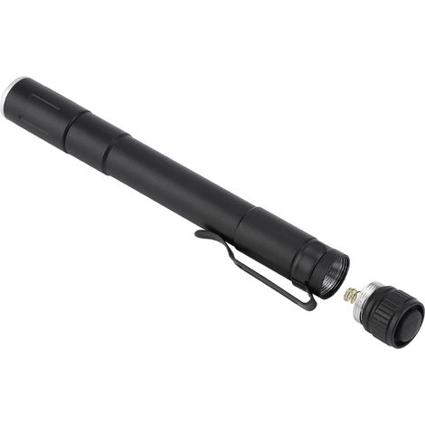 Lampe torche LED haute puissance en alliage d'aluminium pour le camping et les activités de plein air, 3 niveaux d'éclairage, noire (1/5)