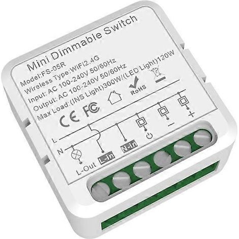 Module variateur intelligent WiFi Tuya compatible avec le contrôle bidirectionnel des ampoules LED et fonctionnant avec Alexa et Google Home. (1/4)
