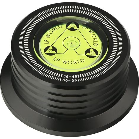 Aluminum Vinyl Record Weight HiFi 50Hz LP Plate Stabilizer Turntable Vinyl Aluminum Alloy Weight Clamp Black