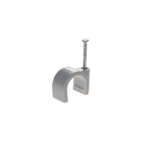 Boîte de 100 attaches pontets Ø18 pour tubes IRL et câbles - Gris - Eur'ohm