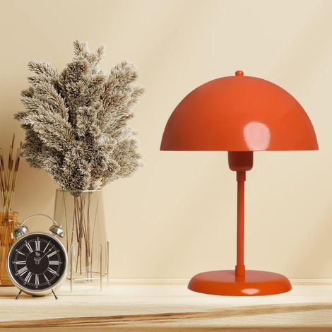 Champignon Lampe de Table Moderne en Orange, Eclairage Domestique, Tête de Lit en Métal, Lampe de Chevet, Lampe de Lecture (1/5)