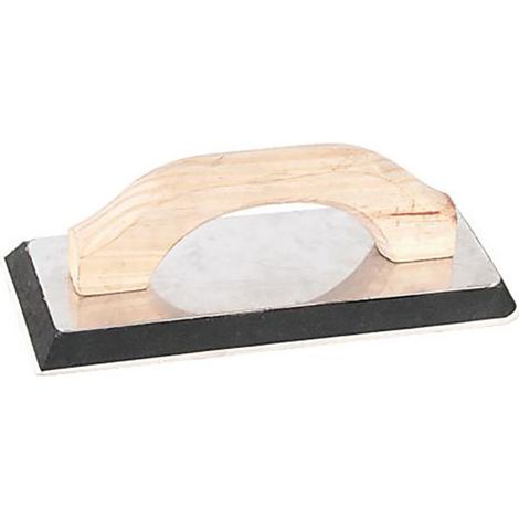 Truelle plate, bloc de ponçage en plastique pour plaques de plâtre, manche en bois, plaque en aluminium, outil de meulage (1/5)