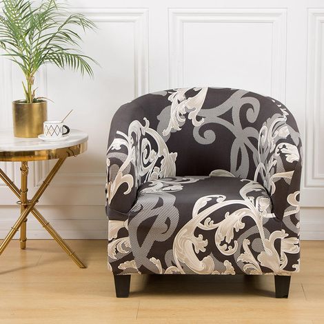 AIDUCHO Housse De Fauteuil Extensible Housse De Chaise Imprimé Amovible Lavable Housse De Canapé Modern Revêtement De Fauteuil Pour Comptoir De Bar Salon Salle À Manger Réception Bureau (17) (1/5)