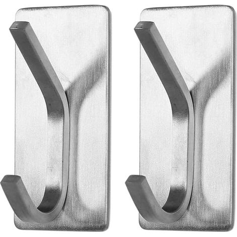 Ahlsen Pieza de ganchos para toallas autoadhesivos, ganchos de pared, ganchos rectangulares, ganchos adhesivos, percheros, percheros, sin taladrar, para la cocina (1/5)