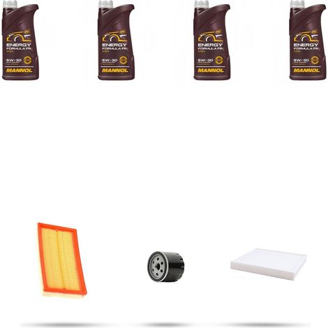 Kit tagliando 3 FILTRI e 4L OLIO compatibile con Ford Focus C-Max 1.6 74kw dal 2003 (1/4)