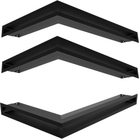Kamingitter KRATKI LUFT Schwarz 6x60x40 Rechts Lüftungsset 3 Stk (1/5)