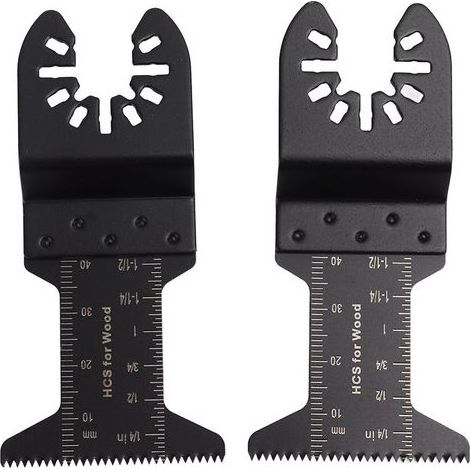 35-teiliges Set oszillierender Sägeblätter, aus hochkohlenstoffhaltigem Stahl, verschleißfest, für präzises Schneiden von Kunststoff, multifunktionales Zubehör. (1/5)