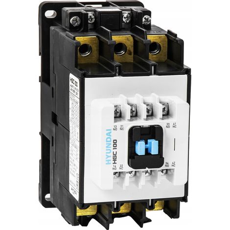 HYUNDAI - CONTATTORE HGC 100A AC3/440V, 3P + 2NO2NC, 230V 50HZ / 250V 60HZ, AC1-145A, EU AC690V,