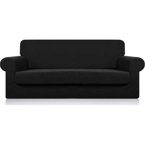 4 Pièces Housse de canapé, Tissu Jacquard Spandex, Extensible, Lavable, 3 Housses de coussin, Pour Salon (1/5)
