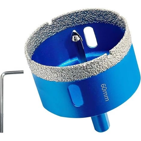 Scie Cloche Diamantée 60mm avec Foret Guidage de Centrage, Professionnelle Foret Diamanté Brasé pour Carrelage, Porcelaine, Verre, Marbre et Céramique (1/5)