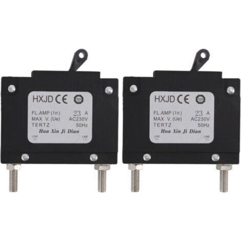 Jeffergarden Disjoncteur de Générateur de 2 Pièces, Disjoncteur Professionnel de Générateurs D'essence de Sécurité avec le Commutateur pour des Générateurs D'essence 23A 230V (1/5)