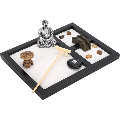Plateau de Sable Bouddha Zen Décoration Jardin Intérieur Salon Salon de Thé Artisanat