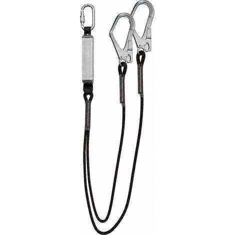 Doble eslinga fija ø10,5 long 2m con absorbedor + conector aa011