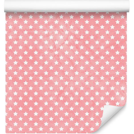 Papier peint Étoiles Corail, détail subtil pour salon et chambre 50x1000 cm (1/5)