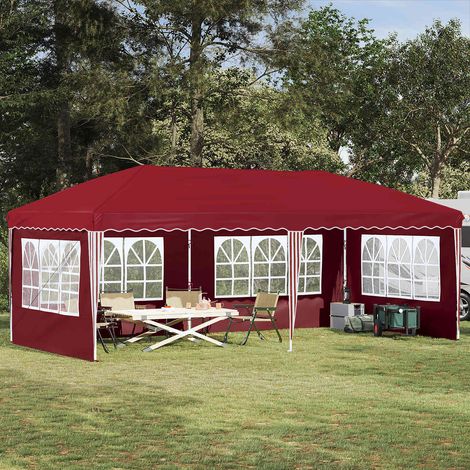 Teenpull – Pop-up Partyzelt 575 x 289 x 245 cm Bordeauxrot (1/5)