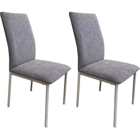 Lot de chaises 52x43x91 cm en tissu taupe - EKYO