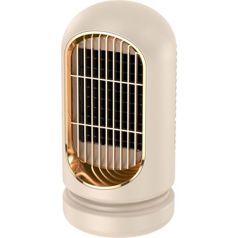 Calefactor eléctrico portátil - Calefactor eléctrico pequeño portátil - Calefactor cerámico PTC - Para oficina, hogar, dormitorio - Caqui (1/5)