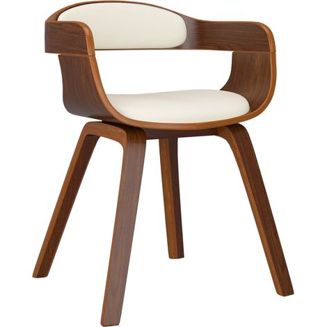 Maison Exclusive - Sedia da Pranzo Crema in Legno Curvato e Similpelle