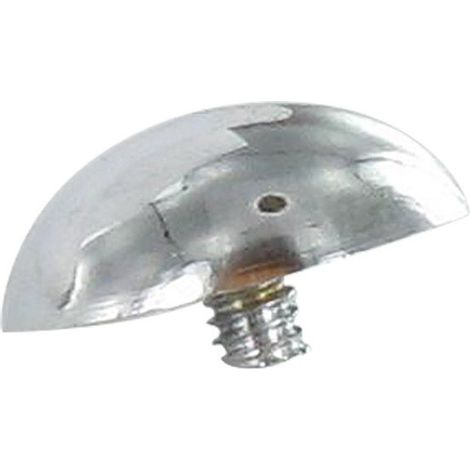 Cache tête Rond Laiton chrome Diamètre 15 TIGE M3-1 pièce (1/2)