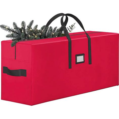 Grand Sac de Stockage Haute Capacité pour Sapin de Noël Artificiel, Housse Durable 122x38x50cm avec Poignée Solide, Pour Arbre Démontable (1/5)