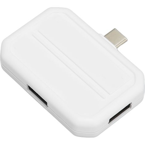 Hub USB-C 3 ports, charge rapide, multifonctionnel 3 en 1, adaptateur USB-C vers USB 3.0 et 2 ports USB 2.0 pour ordinateurs, blanc. (1/5)