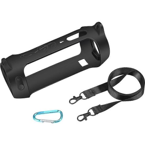 Étui de protection en silicone compatible Pulse 4 pour enceintes Bluetooth portables avec bandoulière (kns) (1/5)