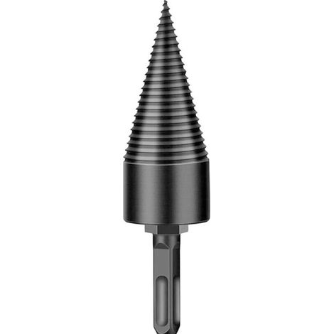 Set di 4 punte per trapano per legno spaccato, gambo esagonale/impugnatura rotonda, punta per trapano resistente per legna da ardere, cacciavite conico, punta per trapano elettrico