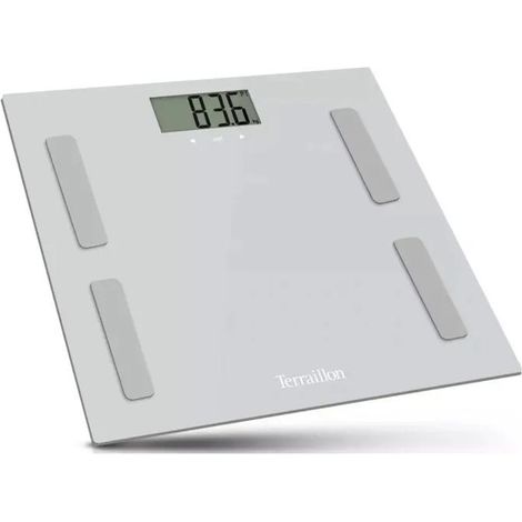 Terraillon Body Connect Bilancia digitale con Bluetooth, grigia