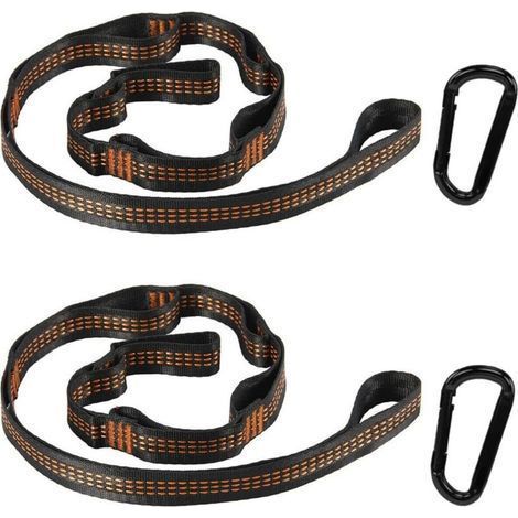 2 PCS Hammock Strap Tree Swing Strap Hammock Attachment for Camping Hammock Swing or Hanging Seat (3M with 2 Carabiners) (1/5)