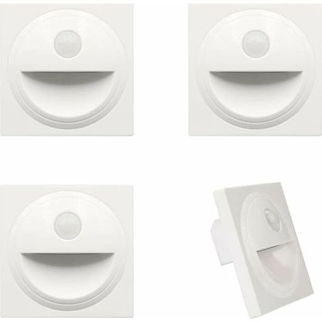 LED Recessed Wall Stair Light Step Lighting with Motion Sensor Plastic IP20 (White, 3000K) (1/5)
